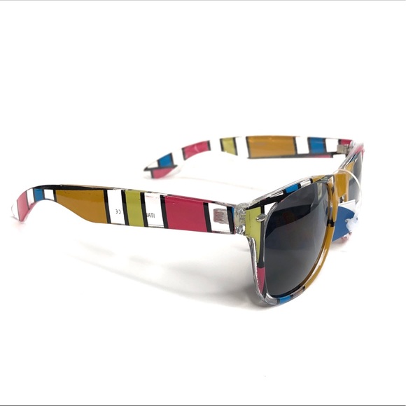 Colorful Striped Classic Sunglasses - Picture 3 of 3